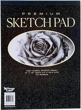 Premium Sketch Book 9" x 12" 40 Sheets - For Pencil Pastel Charcoal Crayon