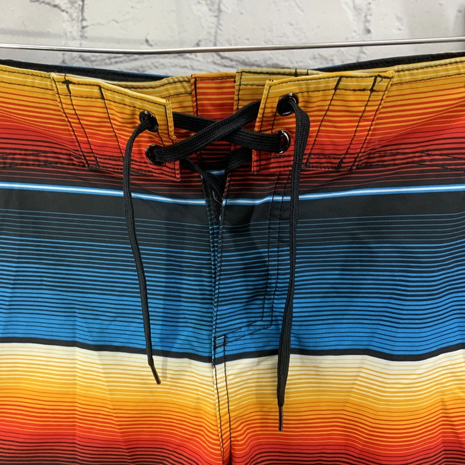 Mossimo Swim Trunks Mens Sz 36 Striped Multicolored - Image 2 of 4