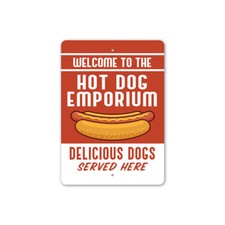 Hot Dog Emporium Metal Sign