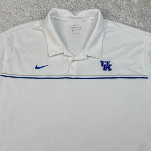 Kentucky University Shirt Mens 3XL White Nike NCAA Polo Shirt Football Shirt - Picture 6 of 7