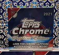 2021 Topps Chrome MLS Sapphire Edition Hobby Box Factory Sealed. 