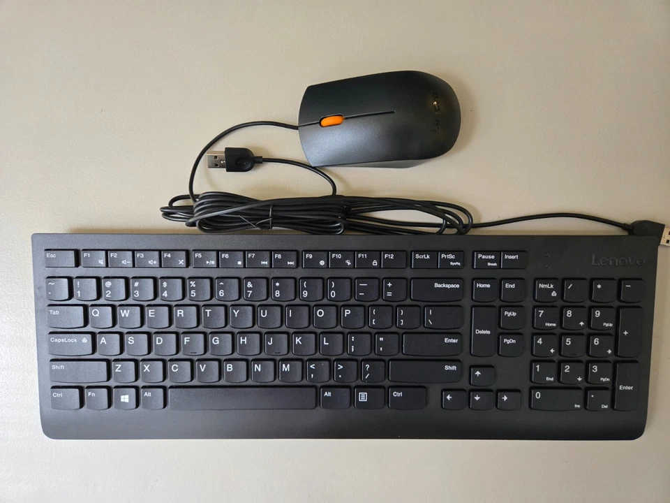 LENOVO WIRED KEYBOARD SK-8823 & MOUSE MOJUUO OPTICAL MOUSE * BRAND NEW IN BOX - Image 3 of 4