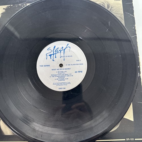 GERMS - (GI) - Slash SR-103, Darby Crash, 1979 Punk Rock Album KBD w/ og INNER - Picture 5 of 5