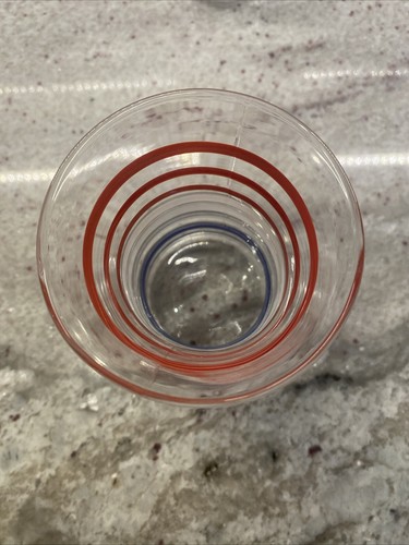 Vasos/vasos/bebidas planos Anchor Hocking rojos, blancos y azules - Imagen 3 de 5
