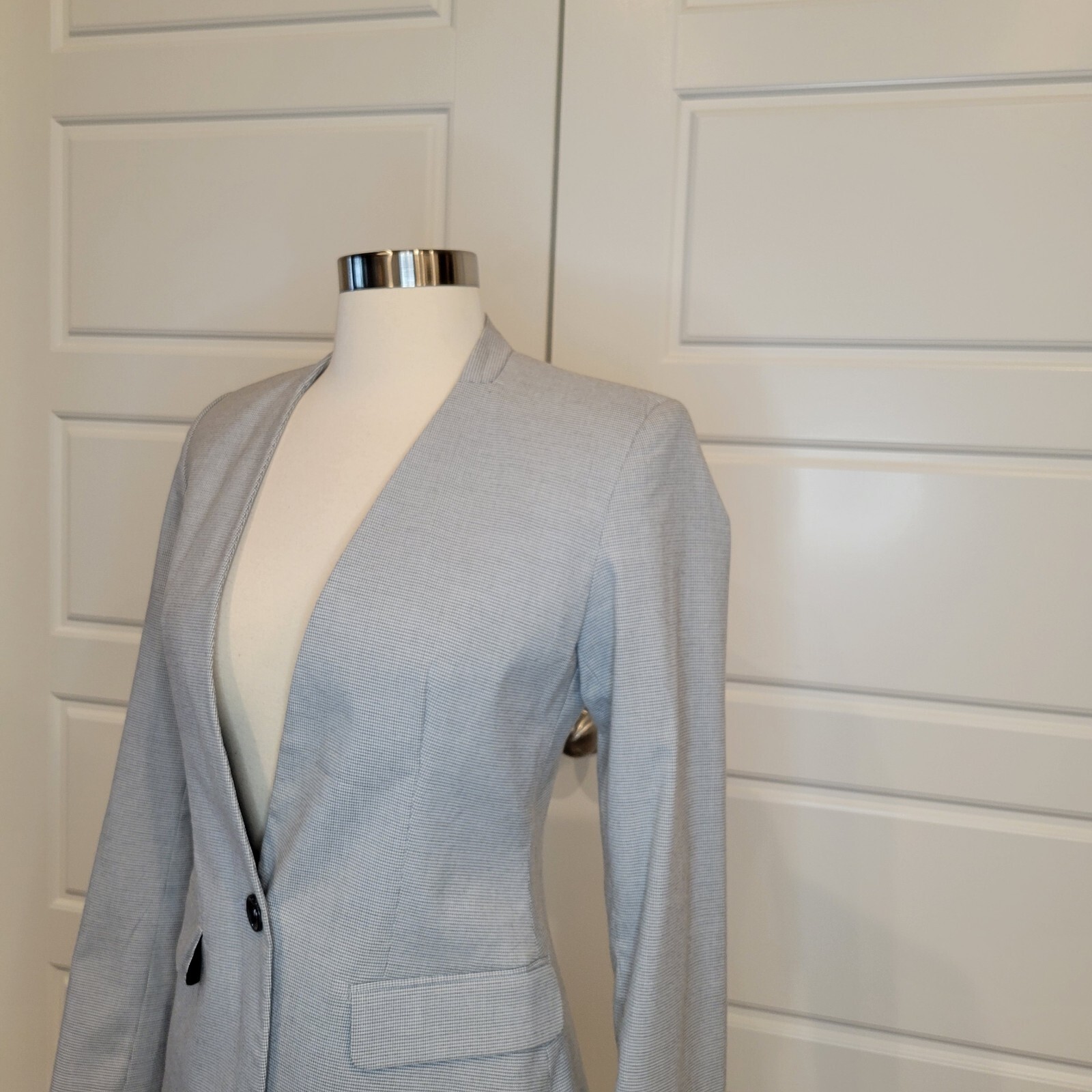 ZARA Basic Collection Women's Gray Houndstooth Co… - image 10