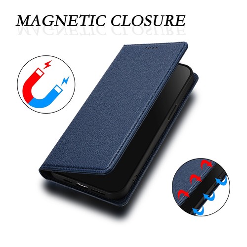 Magnetic Leather Case Wallet Flip Cover For iPhone 16e 16 15 14 13 12 11 Pro MAX - Picture 28 of 121