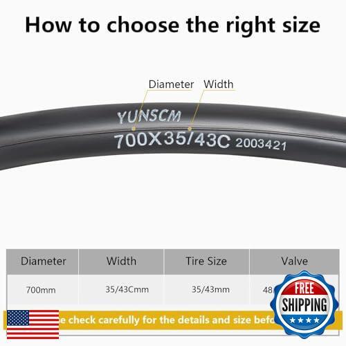 700C Heavy Duty Fahrradschläuche 700x35C/38C/40C/43C AV48 Schrader Ventil (35/43-622 - Bild 2 von 5
