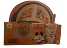 Disney Mickey & Minnie Halloween Bamboo Kids Dinnerware Pumpkin 5 Piece Set