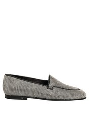 Dolce & Gabbana Silver Crystal Embellished Men Loafers Men's Shoes