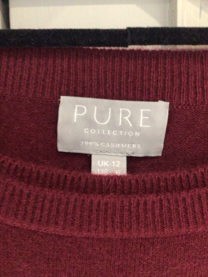 Women’s Cashmere Jumper ( Pure 12 Wine ) - Image 3 of 4