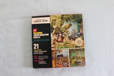 Vintage GAF Talking Viewmaster Reels-Jungle Book-3 reels/21 image/audio AVB363
