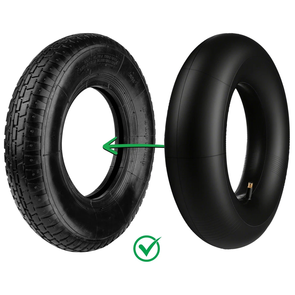 Schubkarren Reifen 4.00-8 400x100 4.80-8 + Schlauch 400x100 4.00-8 - Bild 2 von 4