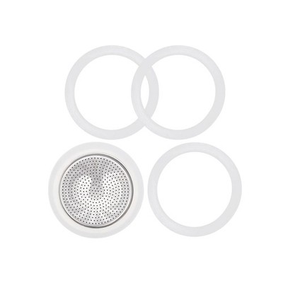 6 Cups Coffee Gasket for Bialetti Moka Aluminium Stove Top Coffee Maker Pots ...