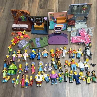 The Simpsons Interactive Environment Figure Toys Lot 45+Figures Scene Accessorie