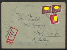 I639) Sudetenland R-Beleg Einschreiben Neustadt an der Tafelfichte