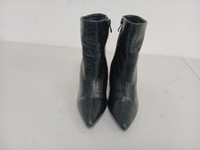 Glamorous Ladies Black Leather Quilted Ankle Zipped Boots UK(5) EU(38) BOX168