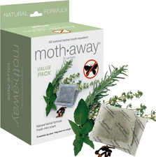 Homewares Moth Away Herbal Non Toxic Natural Repellent, 72 Count