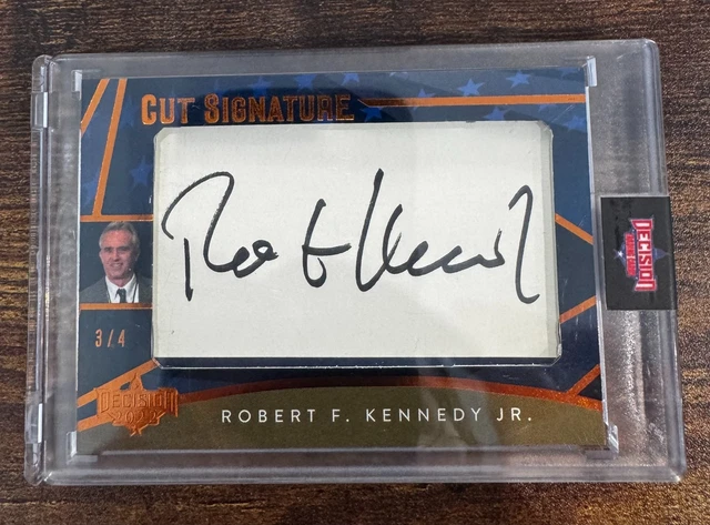 2022 Decision Cut Signature Robert F Kennedy Jr #/4 Autograph