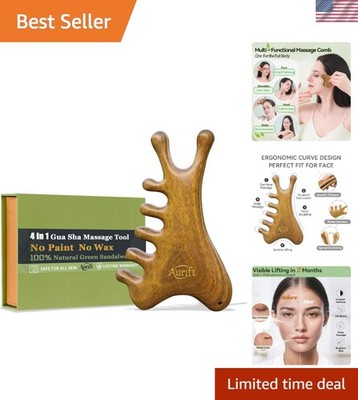 Wooden Gua Sha Facial Tool, Ergonomic Guasha Tool for Face Contour & Jawline ...
