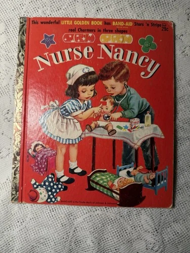 Vintage 1958 Little Golden Book Nurse Nancy - Good Condition - No Band Aids