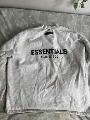 Fear of God Essentials Hoodie Medium   Heather Gray   Size M   Excellent Used