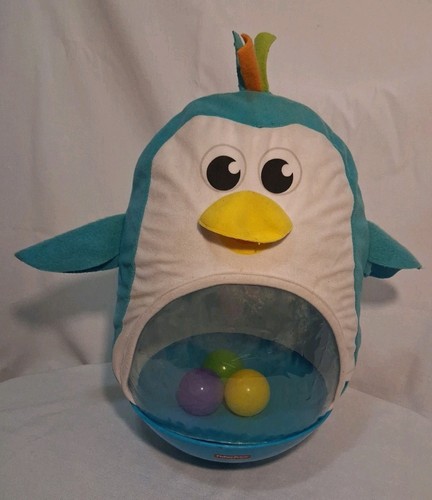 Fisher-Price Go Baby Go Bat and Wobble Penguin Inflatable Musical Baby Toy Balls