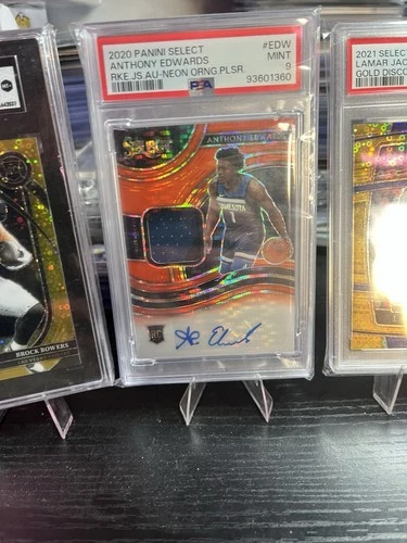 2020 Select Rookie Anthony Edwards Orange RPA /30 Timberwolves PSA 9