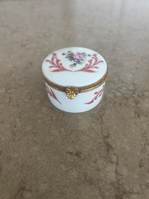 Vintage Mini Trinket Jewel Porcelain Malbec France Limoges 2'' x 1 1/4'' inch tall