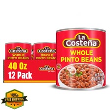 La Costeña Whole Pinto Beans 40oz 12 Pack Mexican Food 2.45 per pound