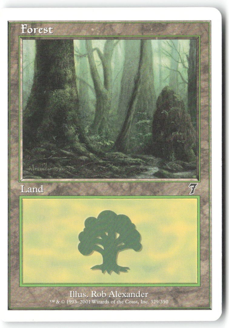MTG Magic The Gathering Forest 7th Edition 7ED #329 Common Non-Foil NM