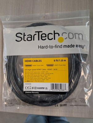 NEW High Quality StarTech HDMI 6ft Cable HDMM6 Gold Plated