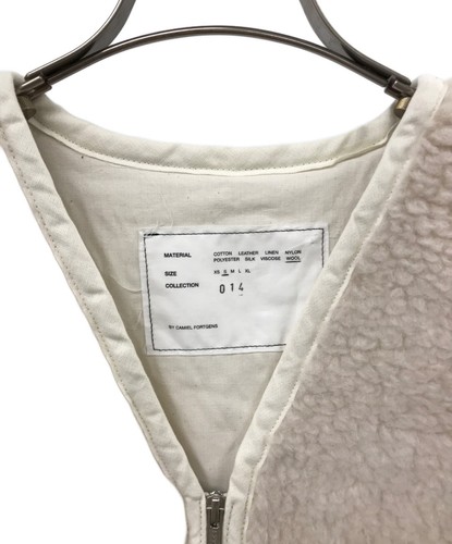 CAMIEL FORTGENS Zip Best Wool Fleese Size: S Men Ivory - Picture 4 of 6