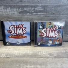 The Sims Deluxe Edition PC Game Complete Both Discs 2002 Lot Of 2