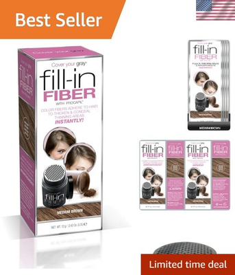 #ad Pro Fill In Fibers with Procapil Instant Gray Hair Concealment Medium Brown $16.99