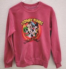 Looney Tunes That's All Folks Character Group Crew Neck Sweatshirt Size Small