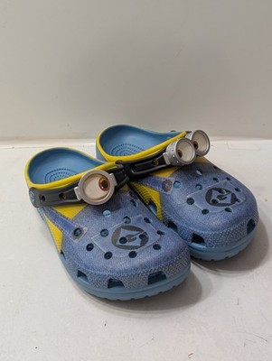 Minions X Crocs Classic Clog Despicable Me Kids Size 6 Slip On Shoes Sandal Blue