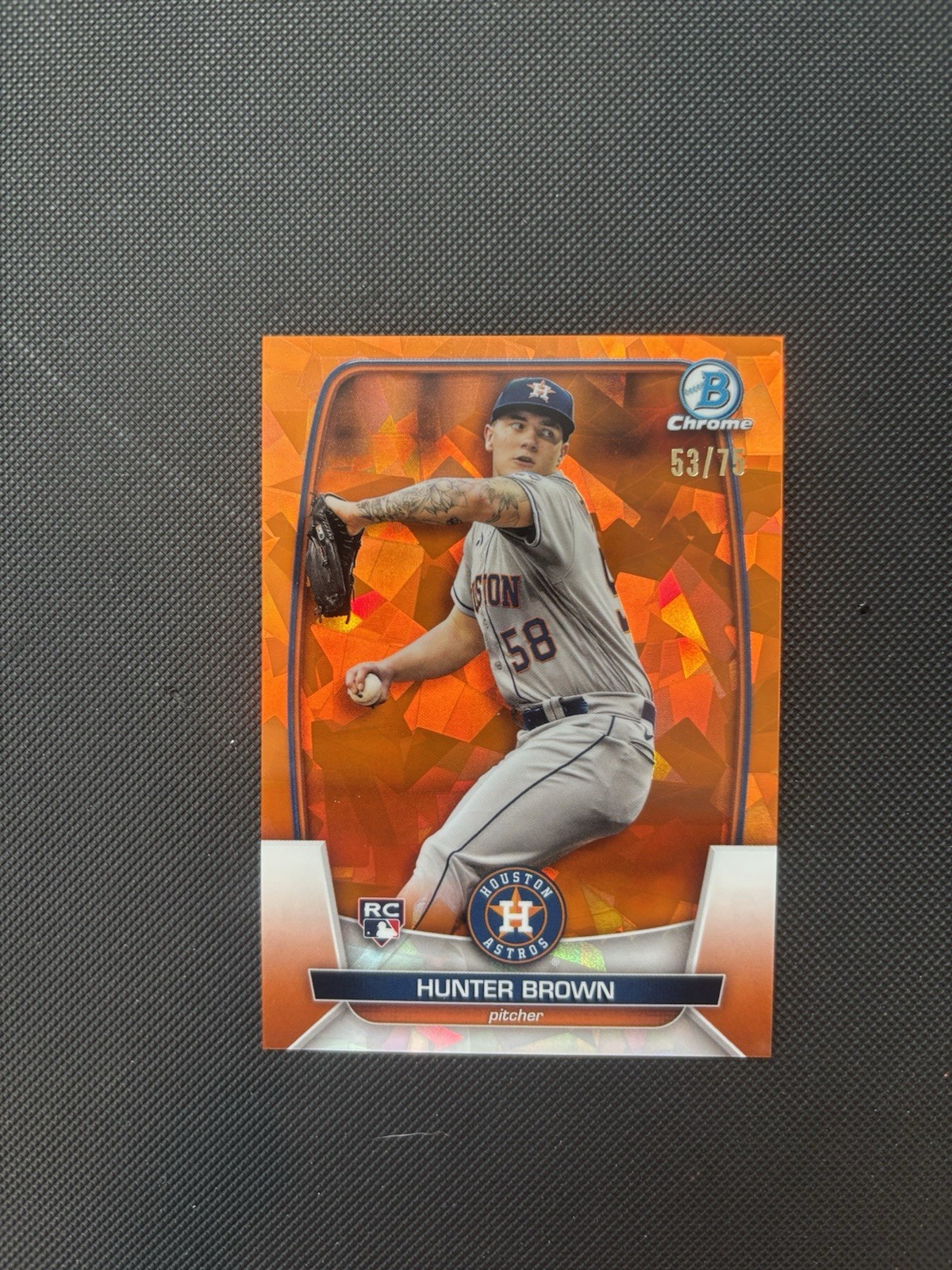 2023 Bowman Chrome Sapphire Edition - Hunter Brown #69 Orange /75 (RC)