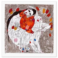 Jian Tie Feng- Serigraph "Mother and Child"