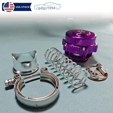 Purple Universal 50mm Blow Off Valve Bov With Flange And V-band Clamp Spring Kit
