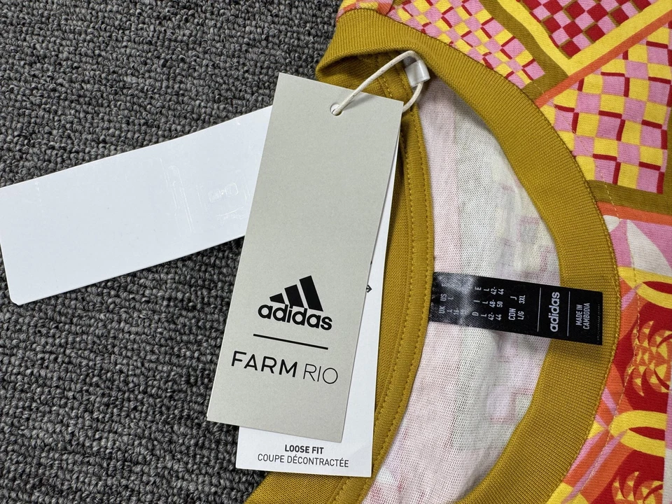 Adidas Farm Rio Mujer Vestido Grande Solar Caleidoscopio Crew Camisa Vestido Cambio Foto 2 de 4