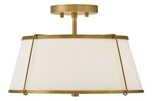 Hinkley Lighting 4893 Clarke 2 Light 15"W Semi-Flush Ceiling - Black / Lacquered - Picture 4 of 12