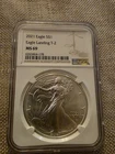 2021 1oz Silver Eagle T2 MS69 BEAUTIFUL graded NGC