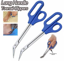 2*20cm Long Reach Easy Grip Toe Nail Toenail Scissor Trimmer for Disabled Cutter
