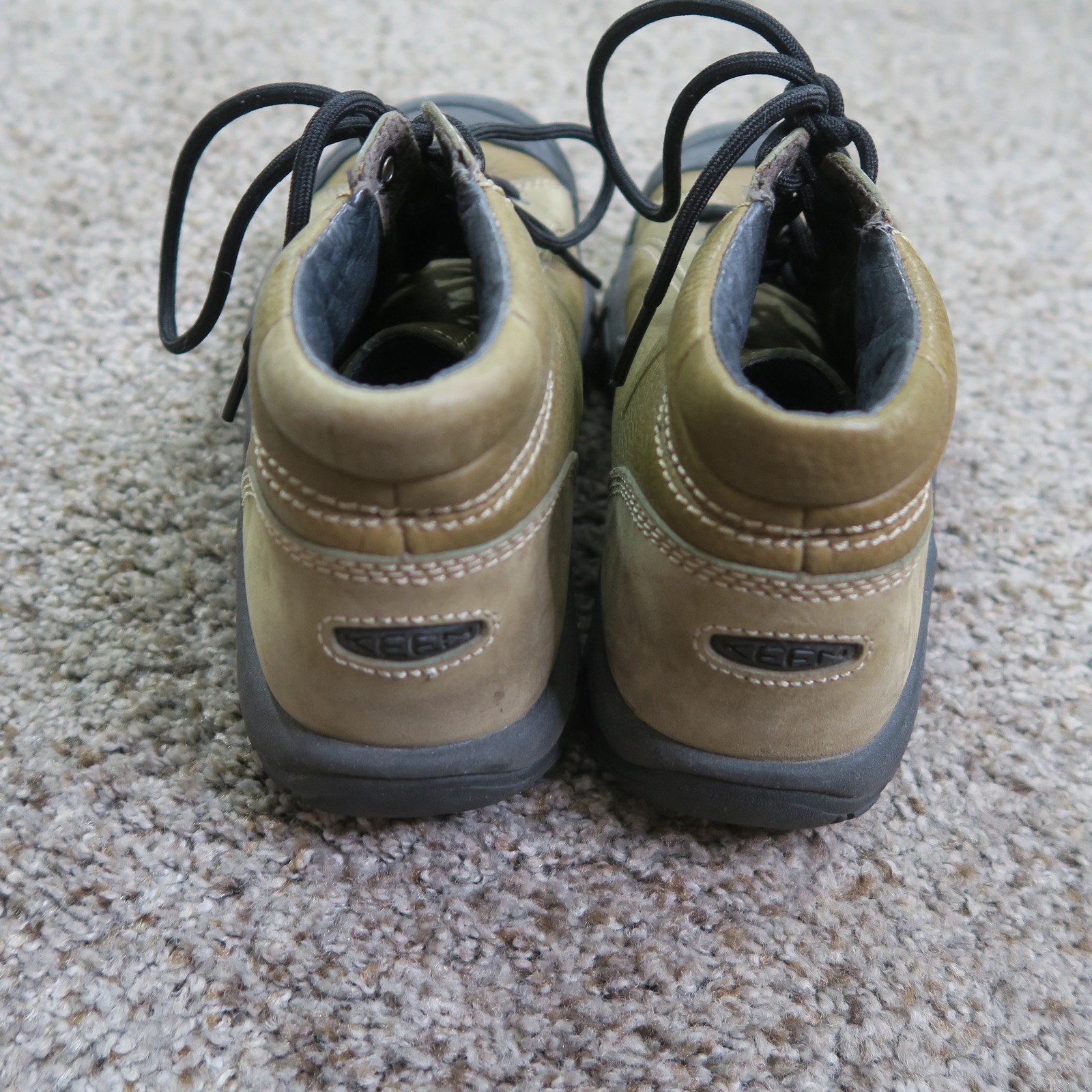 Scarpe Keen donna 10 marroni pelle stivali alti stringati comodi sneakers escursionismo