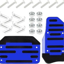 2pcs Non-slip Car Pedal Covers Automatic Transmission Gas Pedal P Color Blue