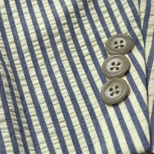 Today’s Man SEERSUCKER Suit MEN Jacket 41 R / Pants 36 Double Breast Pinstriped - Picture 5 of 24