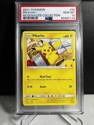 Pokémon! PSA 10 Pikachu 25/25 - McDonald’s Collection - Non-holo - Gem Mint
