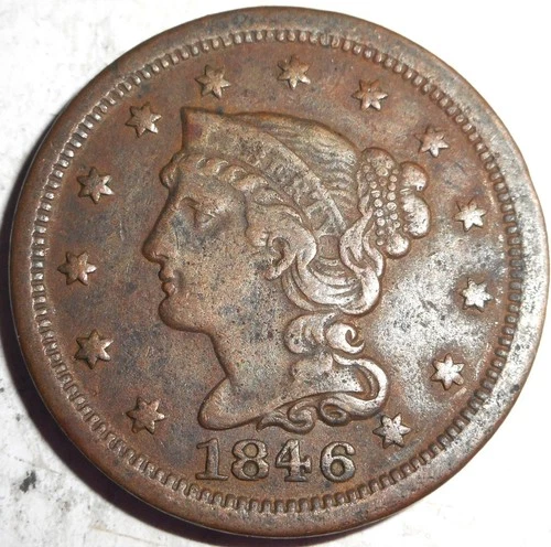 Photo of a 1846-P Large Cent from an eBay listing that sold on Jul 20, 2026
