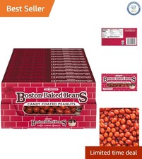 Classic Boston Baked Beans Candy Peanuts   Crunchy Sweet  Salty Treats, 12-Pack