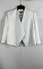 Alice + Olivia Women's White Black Trim Open Front Blazer Jacket Sz 2 NWT
